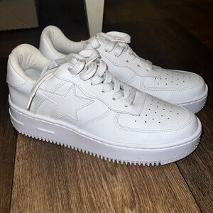 Nike Air force style
MKS brand white leather sneakers